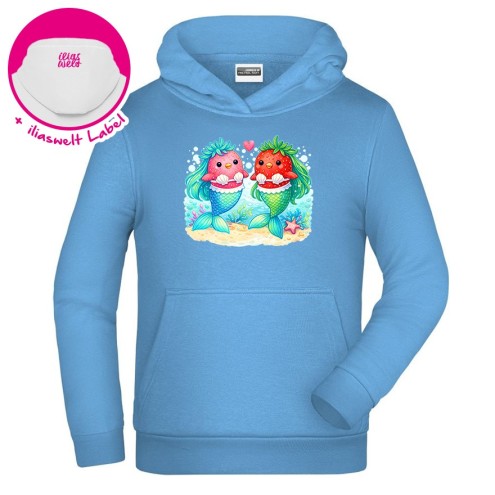 Sweat à capuche Mermaids aux fraises enfants