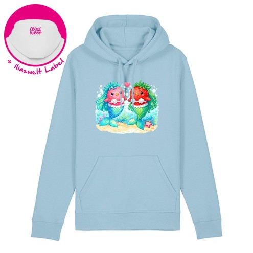 Hoodie BIO Mermaids à la fraise