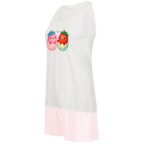 Pigiama corto unisex Strawberry Peeps