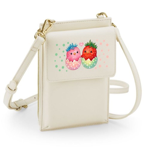 Pochette pour portable Peep's à la fraise