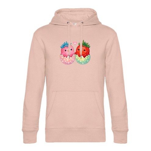 Felpa con cappuccio Strawberry Peeps Premium