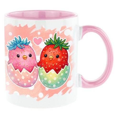 Fraise-Peeps Bi-Color Tasse rose