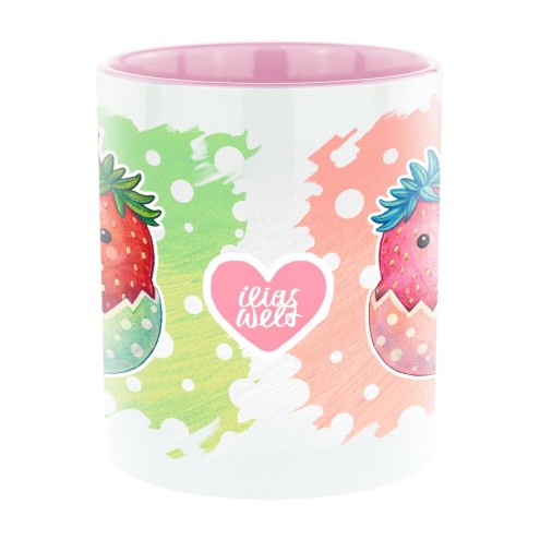 Fraise-Peeps Bi-Color Tasse rose