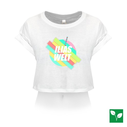 Ilias Welt Panele Organic Crop T-Shirt women