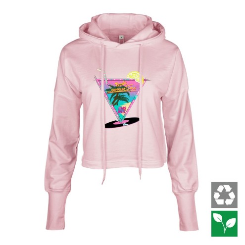 Ilias Welt Felpa con cappuccio corta da donna Palm Beach