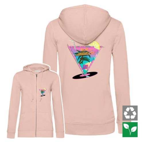 Ilias Welt Palm Beach Felpa con cappuccio biologica con zip donna
