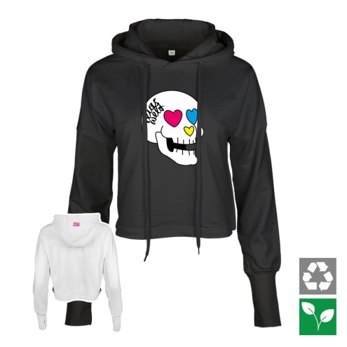 Ilias Welt Skull Organic Crop T-Shirt women