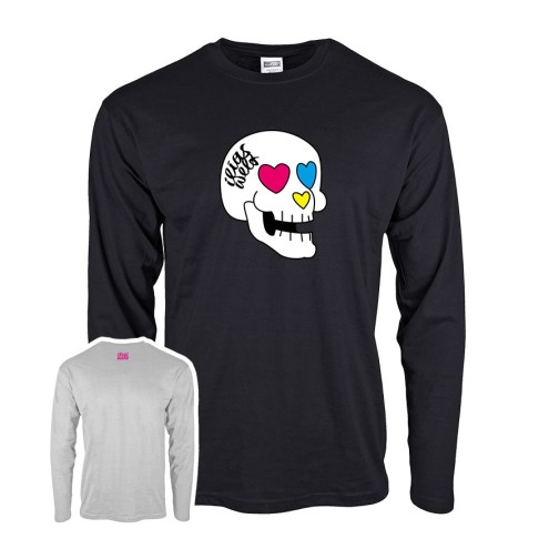 Ilias world skull cotton long sleeve shirt