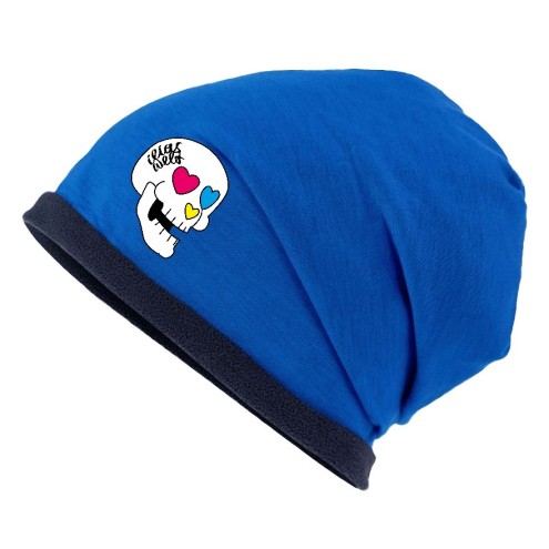 Ilia's World Skull Beanie Hat with fleece