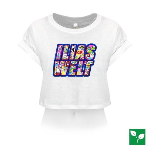 ILIAS Sticker World Organic Crop T-Shirt women