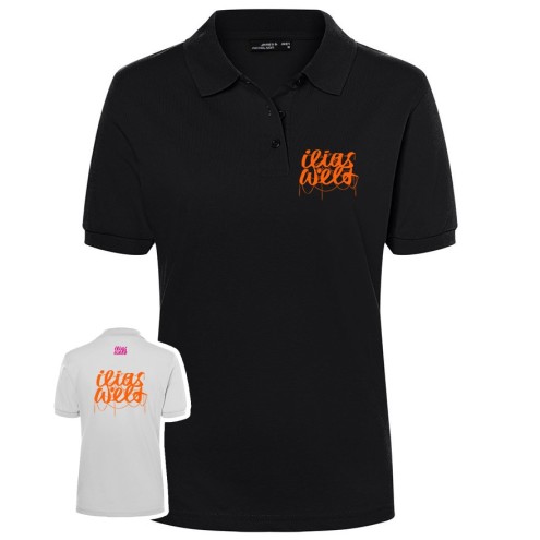 Ilias Welt SPIDER orange polo shirt women