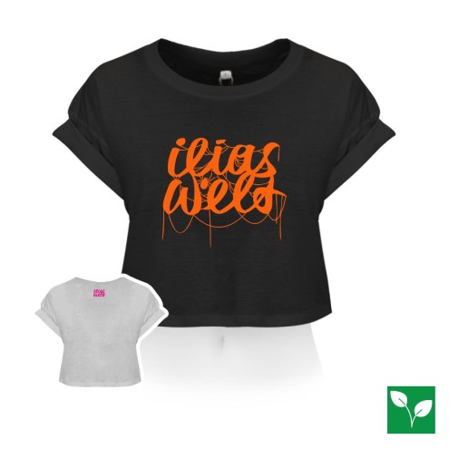 Ilias Welt SPIDER arancione Maglietta bio da donna