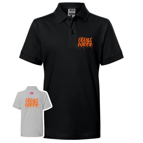 Ilias world SPIDER orange polo shirt kids