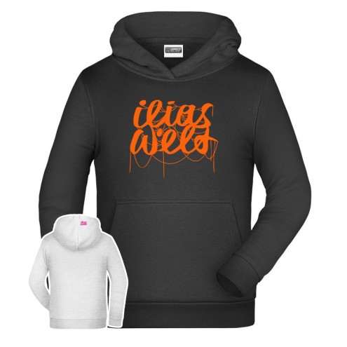 Ilias World SPIDER arancione Felpa con cappuccio bambini