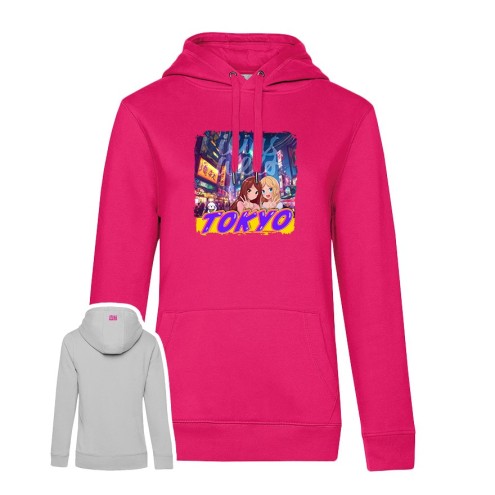 Tokyo Vibes Premium Felpa con cappuccio donna