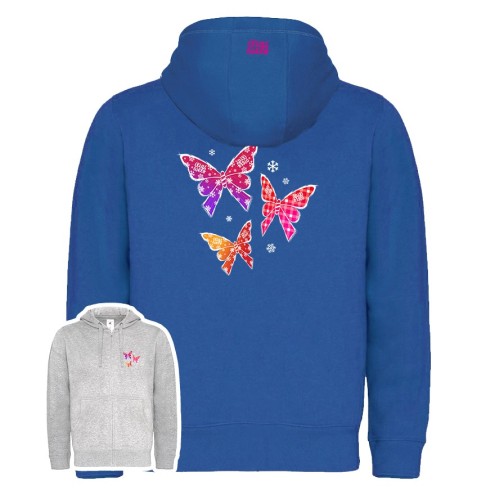 Winter-Schmetterlinge Basic Zipped Hoodie