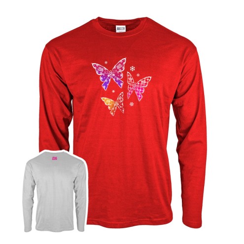 Winter-Schmetterlinge Baumwoll Langarm Shirt