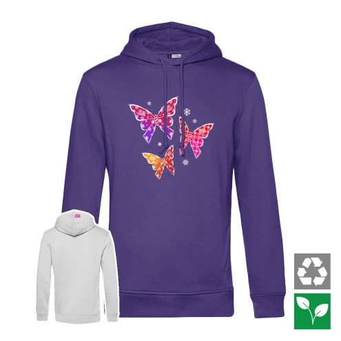 Hoodie organique Papillons d'hiver