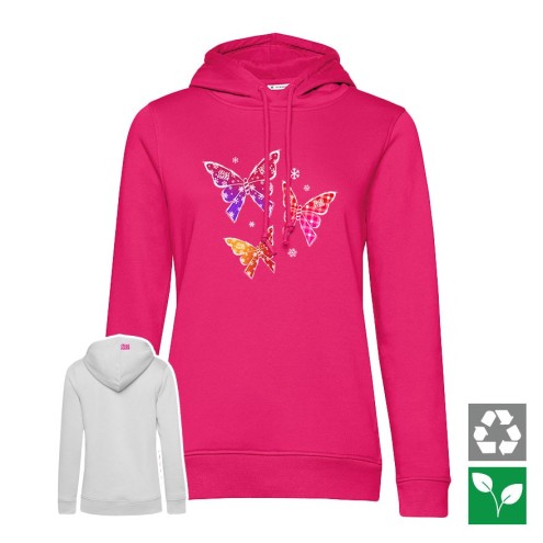 Papillons d'hiver Hoodie Organic women
