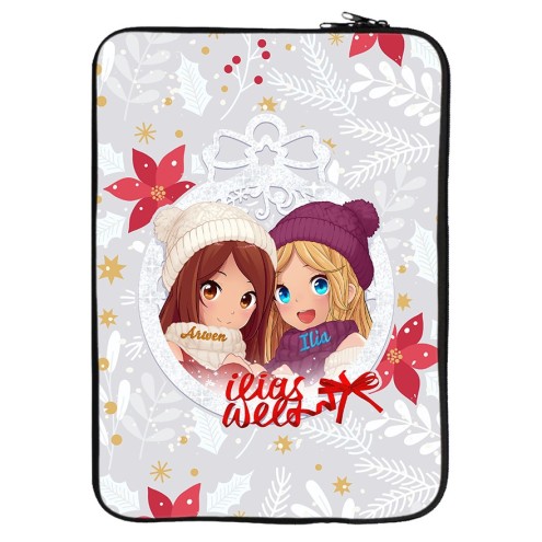 Mangadolls Winter Magic: custodia per tablet o laptop in neoprene