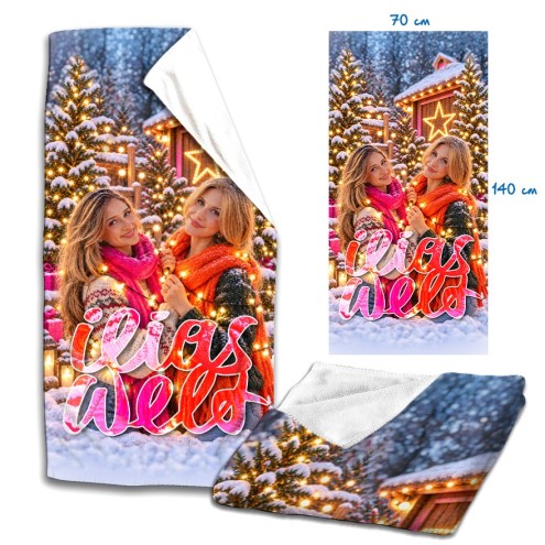 Cozy Christmas Microfaser Badetuch