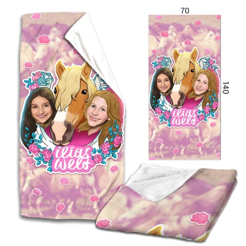 Ilias Welt Pferdeliebe microfiber bath towel
