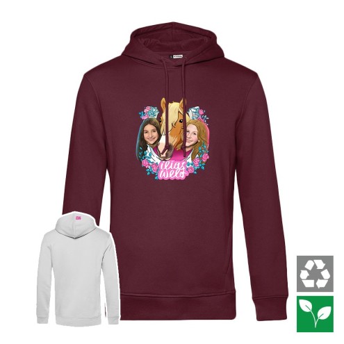 Felpa con cappuccio Ilia's World Horse Love Organic